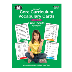 Webber® Core Curriculum Vocabulary Cards Fun Sheets - Level Three