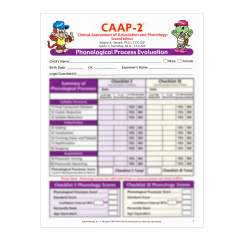 CAAP-2® Phonological Process Evaluation Forms (30)