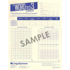 WORD Test 3 Elementary Forms (20-pk) 0