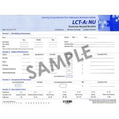 LCT-A: NU Examiner Record Booklets (25) 0
