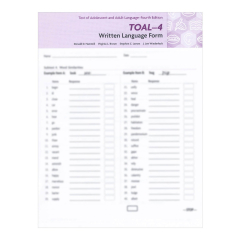 TOAL-4 Written Language Form (25)