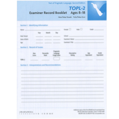 TOPL-2 Examiner Record Forms  Ages 8-18 (25)