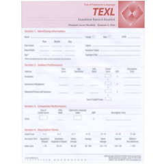TEXL Examiner Record Booklet (25)