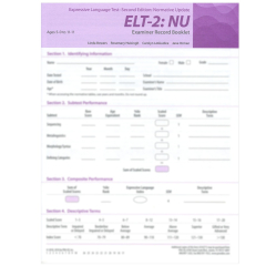 ELT-2:NU Examiner Record Booklets (25)