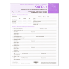SAED-3 Developmental/Educational Questionnaire (25)