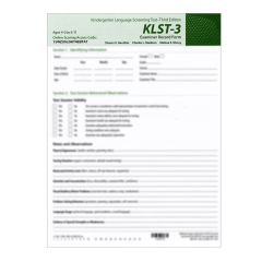 KLST-3 Examiner Record Forms