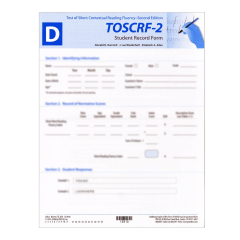 TOSCRF-2 Student Record Form D (25)