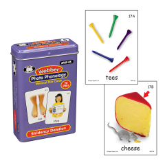 Webber Photo Phonology Minimal Pair Cards - Stridency Deletion