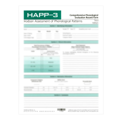 HAPP-3 Comprehensive Phonological Evaluation Record Forms (25)