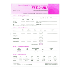 ELT-2:NU Examiner Record Booklets (25)