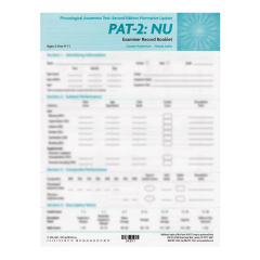 PAT-2:NU Examiner Record Booklets (25)