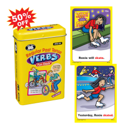 Regular Past Tense Verbs Fun Deck