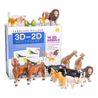 Language Builder 3D - 2D Animals Matching Kit