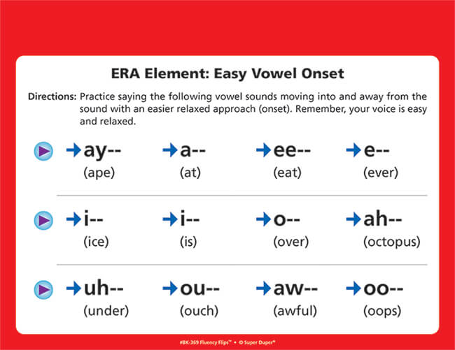 Fluency Flips Audio Sample - Easy Vowel Onset in Sounds - Vowels