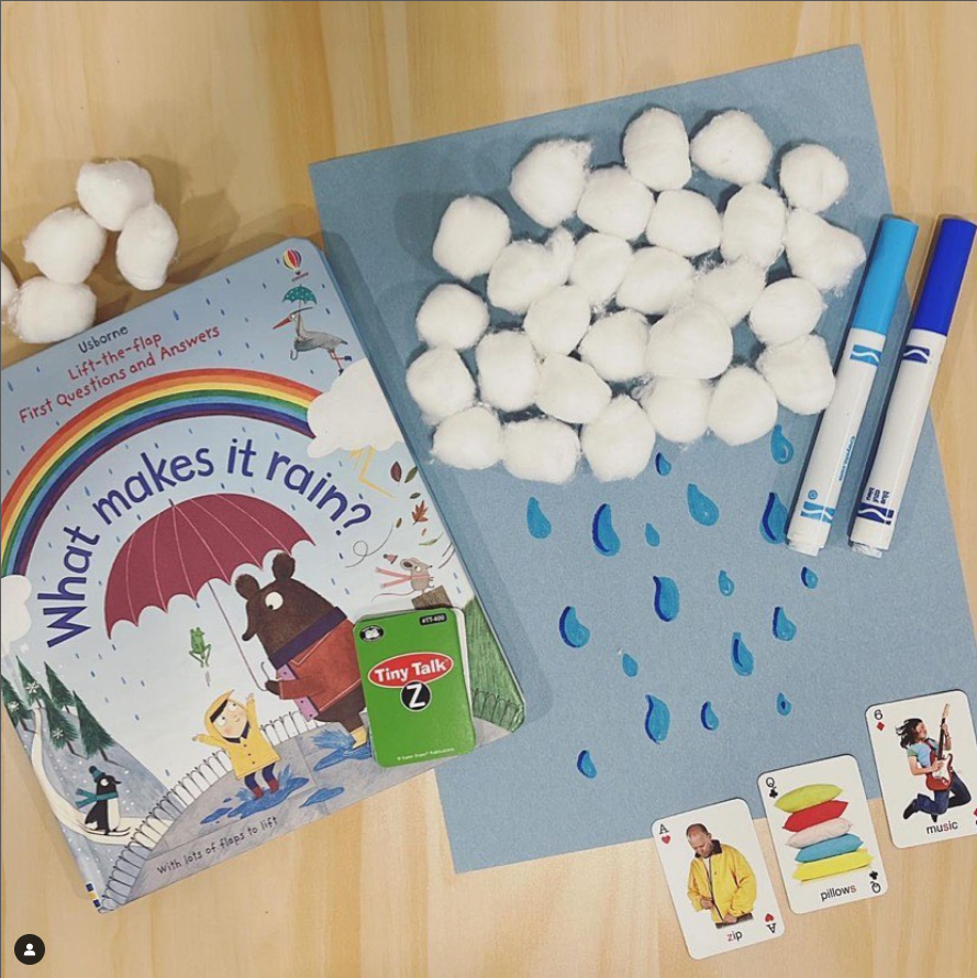 Webber Tiny Talk Cards - Z Deck speech therapy, April showers, flash cards, activities for kids, Tiny Talk Cards - Z Deck