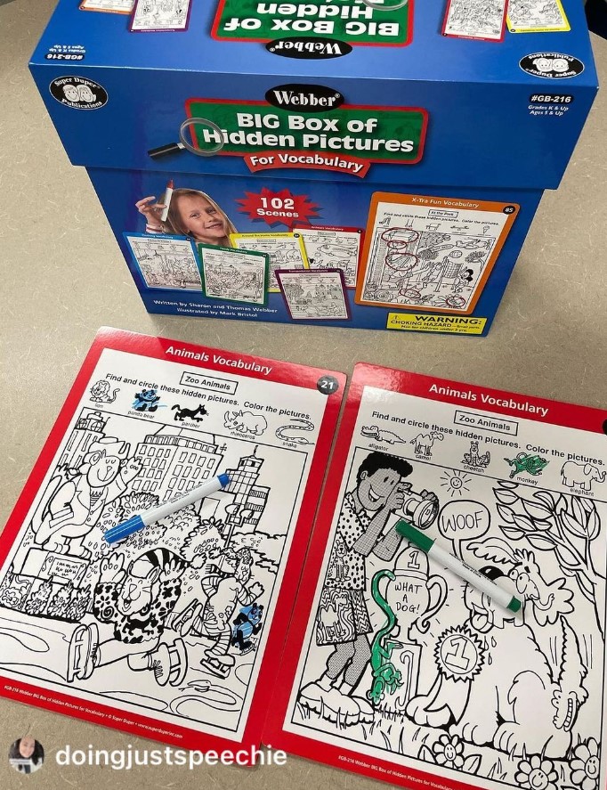BIG Box Of Hidden Pictures, Super Duper Publications, Vocabulary, Education, Search Game title=