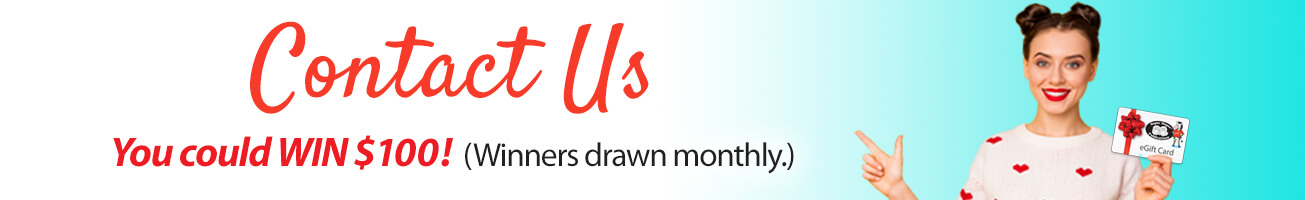 Win $100 $100 Gift Card Monthly Drawing
