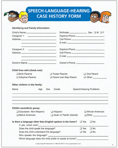 Case History Form - English