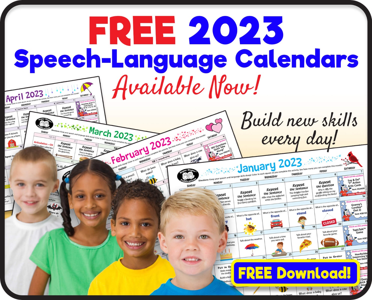 2023 Speech Calendars